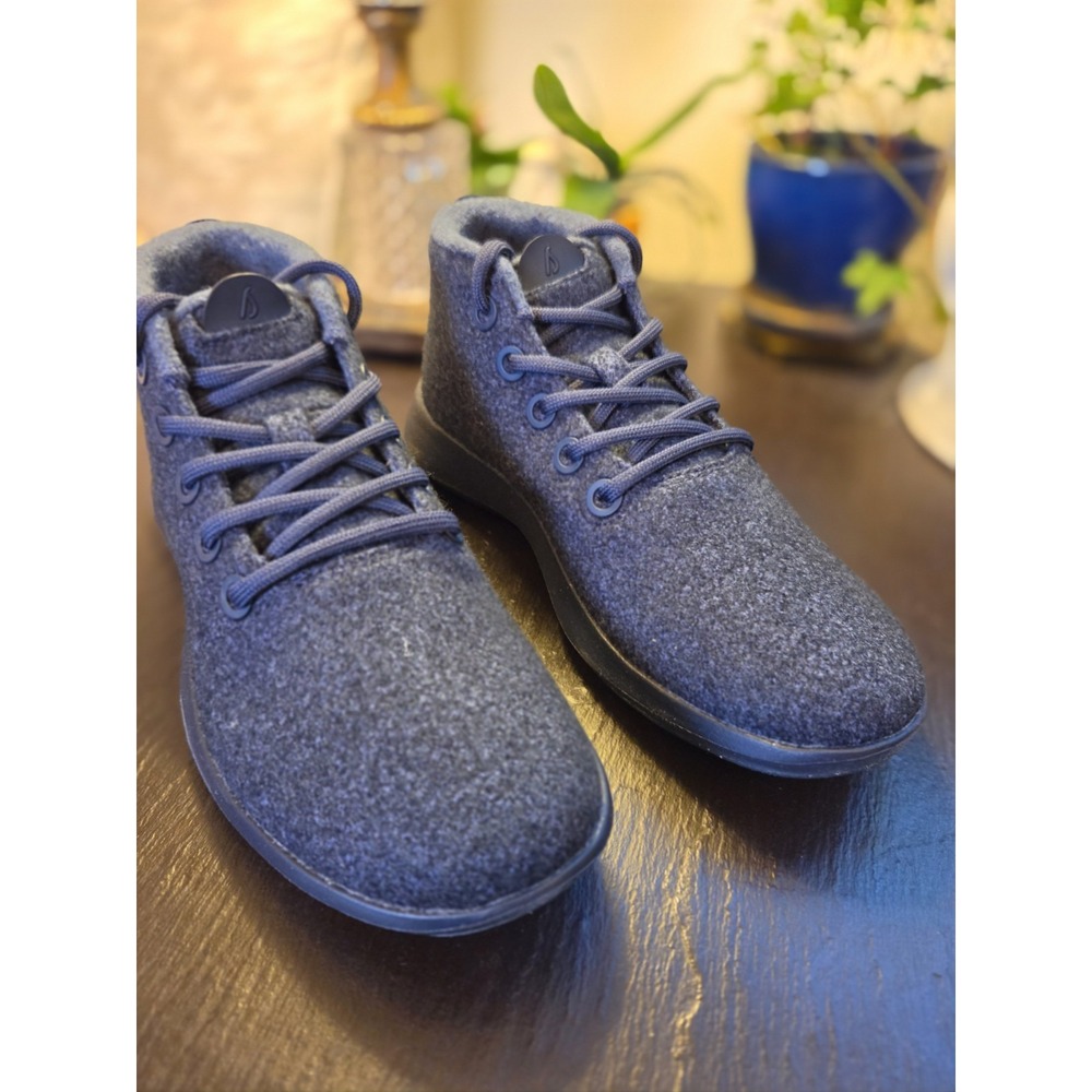 Allbirds Men's Wool Runner Up Mizzle Wool Hi-Top Sneaker Dark Blue Sz 9 NEW $160